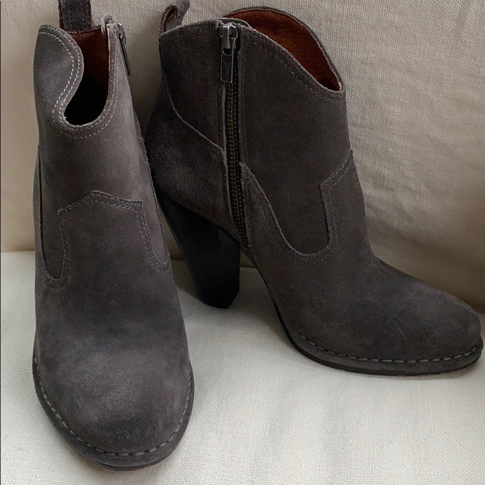 Frye Dark Gray Ankle Boots
